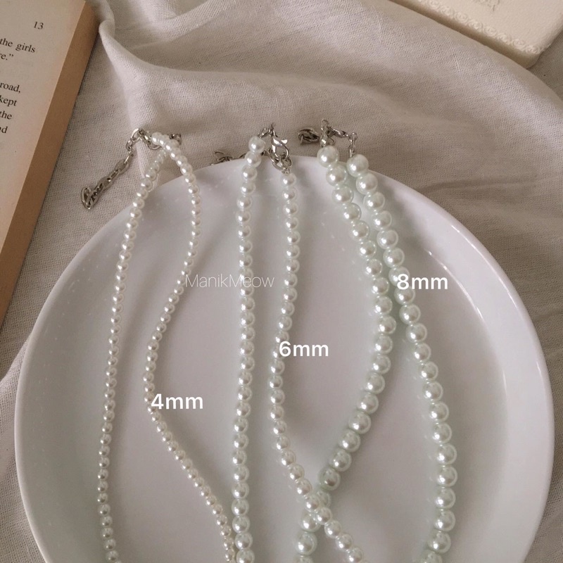 [ COD ] Simple Pearl Necklace / kalung mutiara / vintage retro necklace / Korean necklace