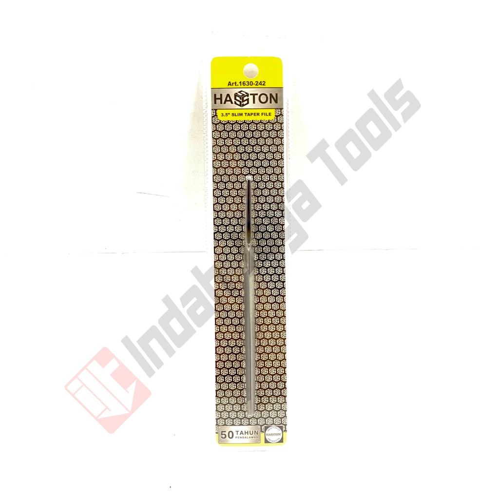 HASSTON 1630-242 Kikir Gergaji Kayu Segitiga 3.5 Inch Slim Taper