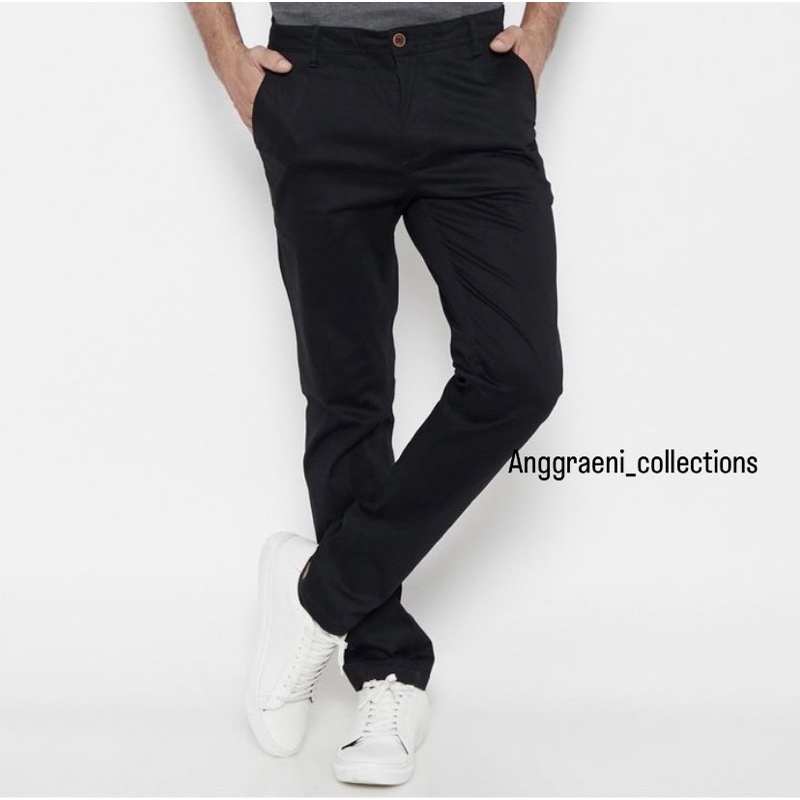 Celana Chino Chinos Pria Slim fit Panjang Kerja kantor Santai Liburan Cowok Gentleman Boy