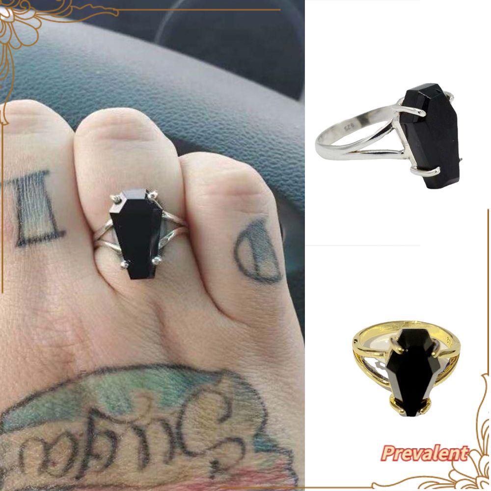 Cincin Bentuk Peti Mati Gaya Punk Gothic Untuk Pria Dan Wanita