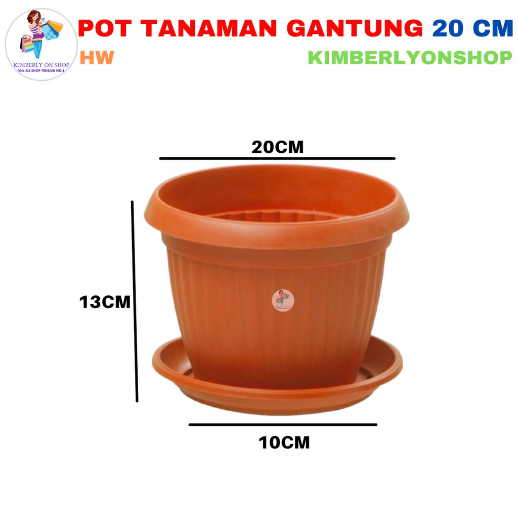 Pot Gantung 20 cm + Tatakan