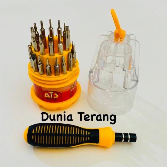 Obeng Set 31 in 1 ATS Mini Cerucut - Obeng Granat Serbaguna Multifungsi Hp Handphone Screwdriver