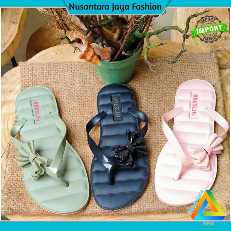 PREMIUM - Sandal Jepit Pita Wanita Import / Sandal Wanita Jelly Teplek 1206-3 1069-1