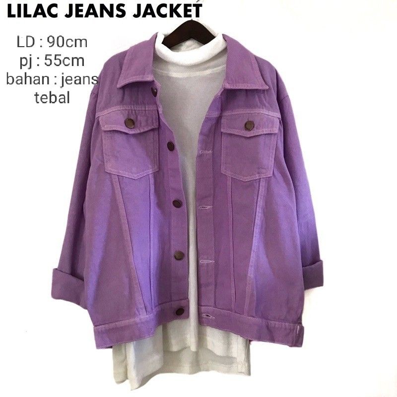 jaket jeans lilac