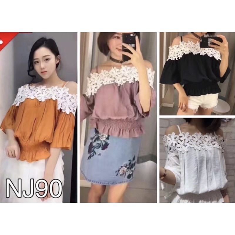 8006 ATASAN WANITA CREPE BAJU BLOUSE PANTAI SEKSI MODERN KEKINIAN