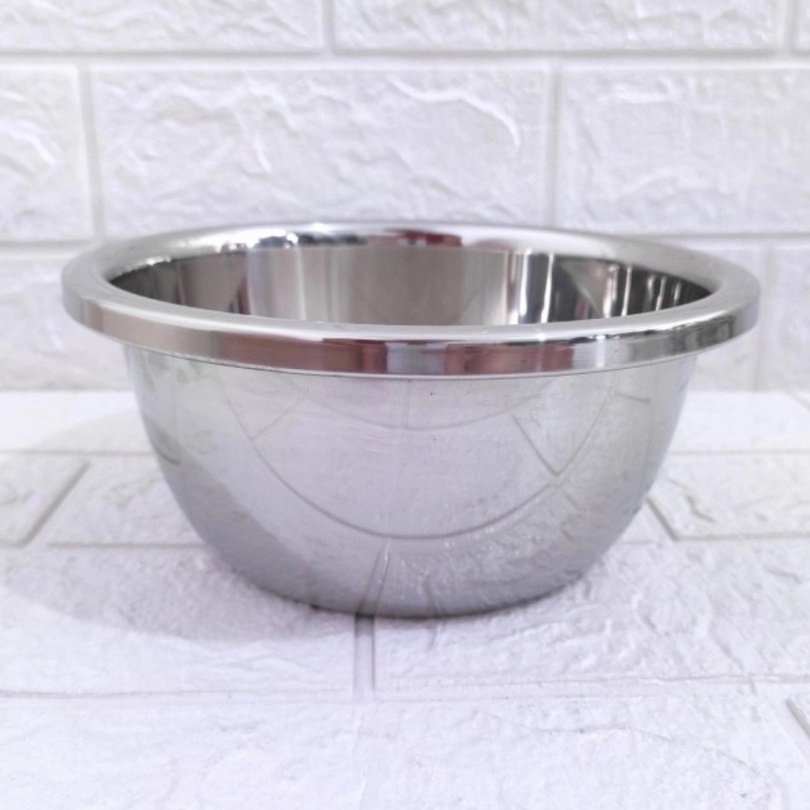 Baskom Elegant Komodo 22 cm stainless TEBAL Sop Kuah Panci Mixing Bowl