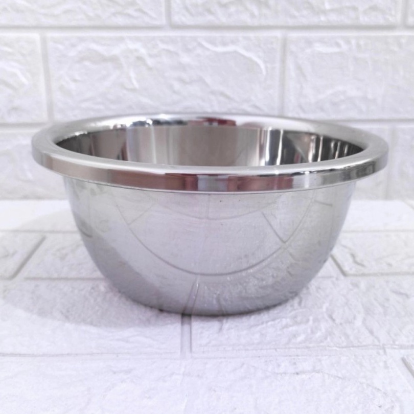 Baskom Elegant Komodo 22 cm stainless TEBAL Sop Kuah Panci Mixing Bowl