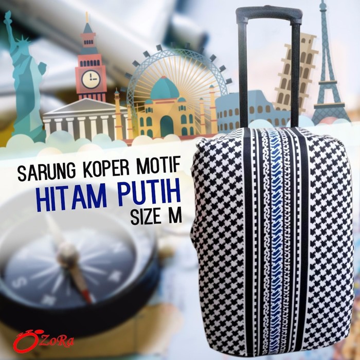 Termurah luggage cover Sarung koper elastis motif pelindung Import size L 26-28 inc ozora