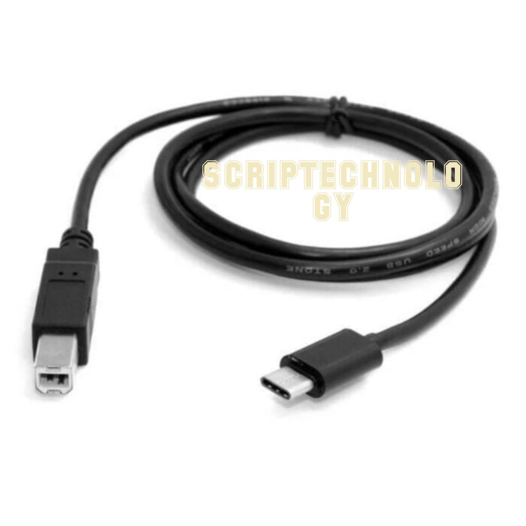 Kabel Type C To Printer USB B Male 1.5M Gold Plate 1.5 Meter