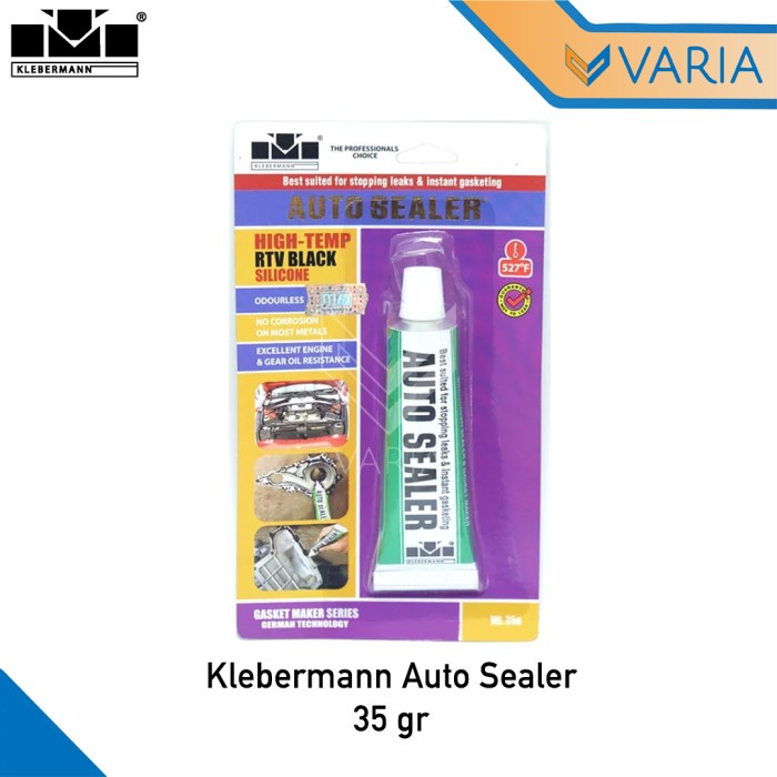 Klebermann Auto Sealer 35 gr Hi Temp RTV Silicone Black Odourless