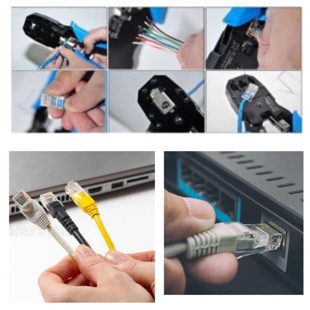 Tang Crimping Kabel Lan Set Tracker Tester Wire Line Detector Kepala Connector RJ45 111156