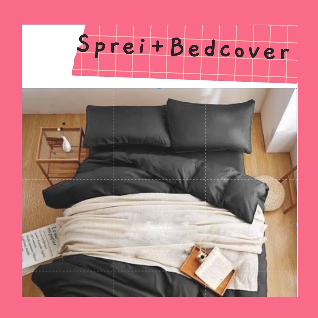 Bedcover murah polos size double dan single (hanya bedcover)