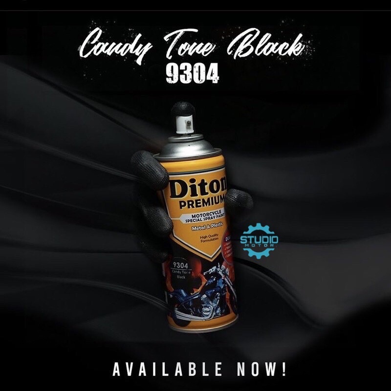 Cat Semprot DITON PREMIUM Candy Tone Black Hitam 9304 SMOKE WARNA TRANSFARAN