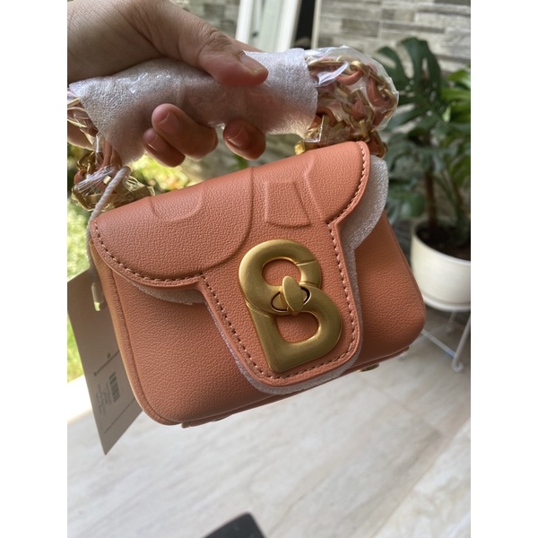 Alma flap bag buttonscarves micro apricot