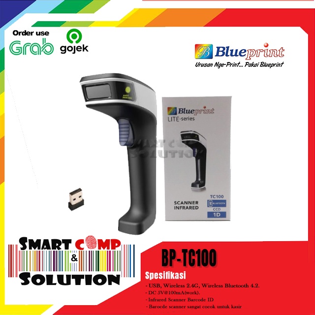 Barcode Scanner Blueprint CCD 1D Auto Scan USB + Bluetooth BP-TC100