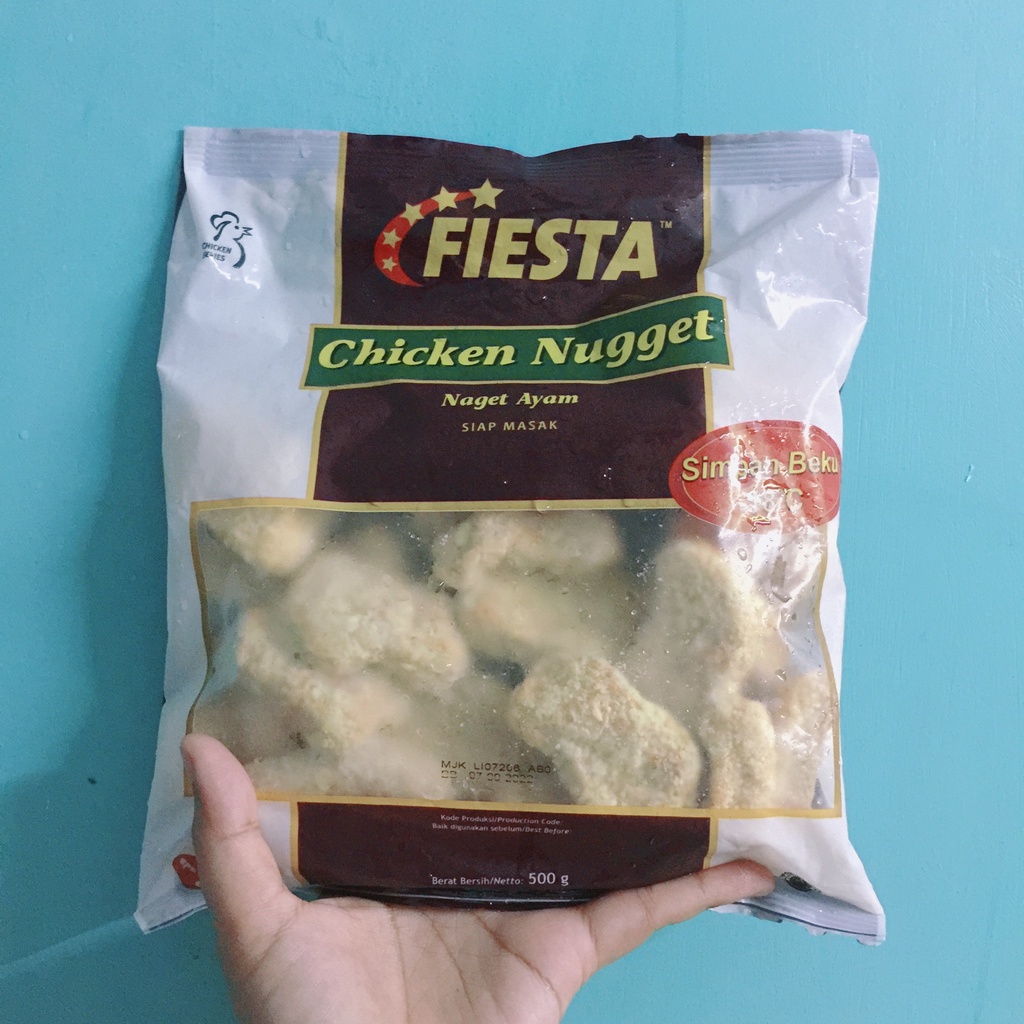 

Chicken Nugget Fiesta 500gram/Stikie Naget Ayam Bentuk Stik Fiesta 500gram @cindofrozenfood