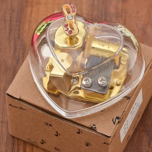 Love Kotak Music Box Heart Hati Otomatis Bunyi Nyala Unik Hadiah Ulang Tahun Kado Ultah