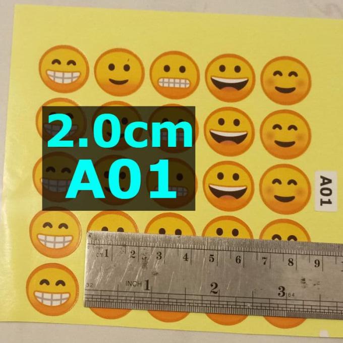 

Sl A01 Smiley 2Cm Sticker Label Stiker Belimas89 Dijamin
