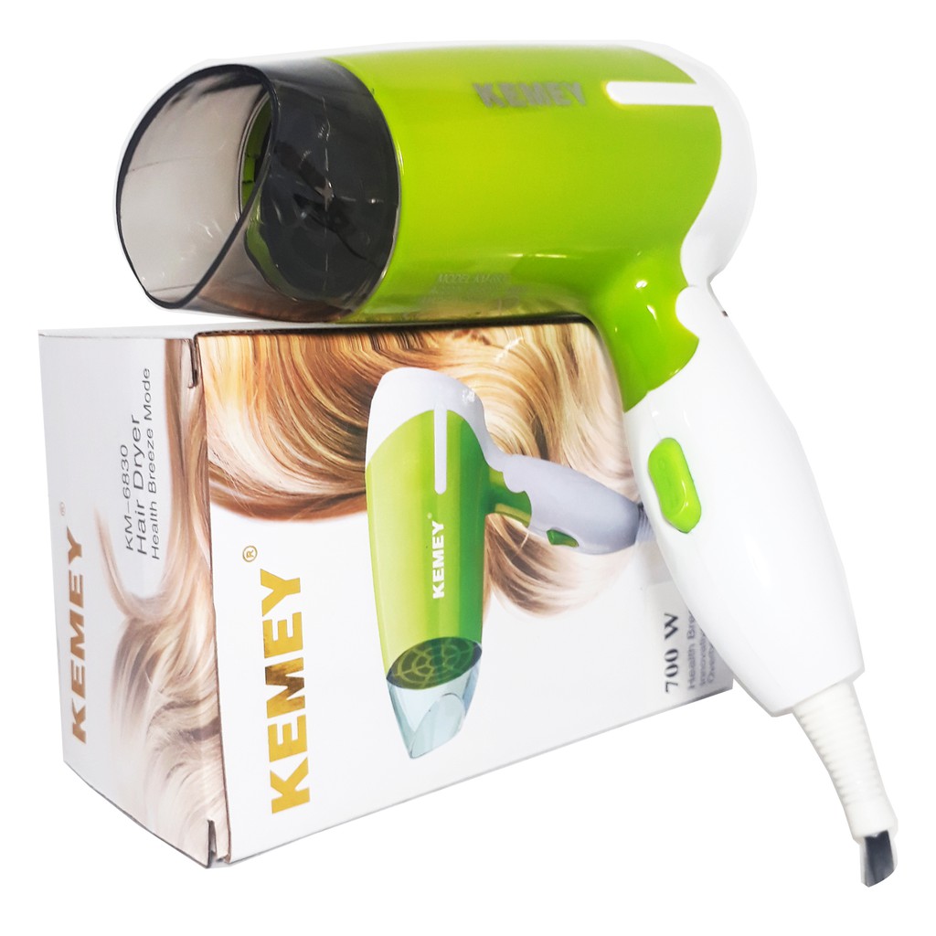 Kemei KM-6830 Hair Dryer Lipat Mini Travel Pengering Rambut