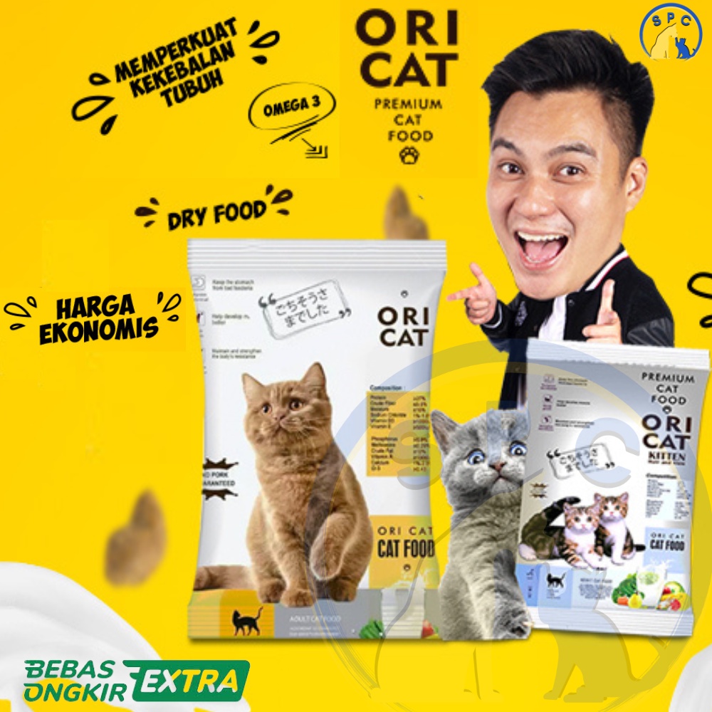 Makanan Kucing ORI CAT Adult ORI CAT Kitten Repack 800 Gram Cat Food Baim Wong