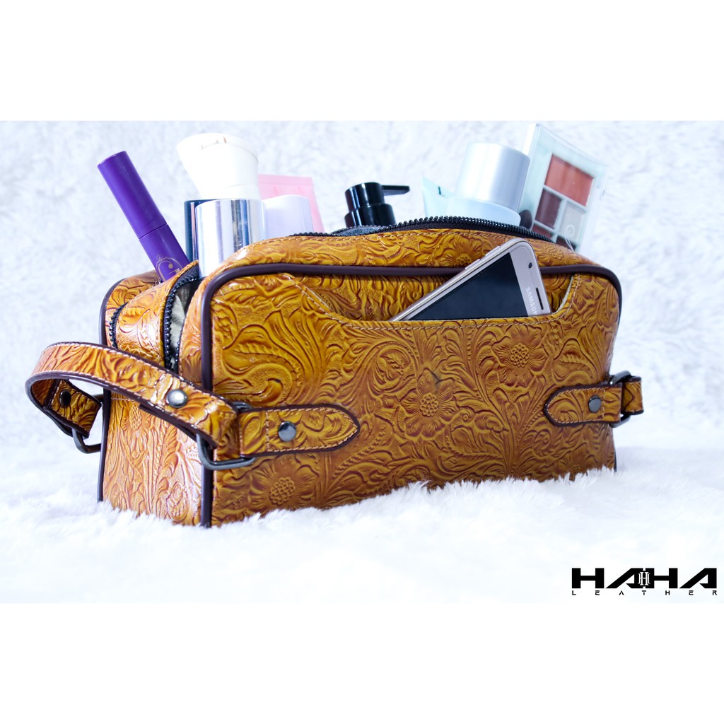 Pouch LOVIO Kulit Asli Handbag Hand Bag Clucth kulit Cewek Cowok Laki Perempuan Pria Wanita