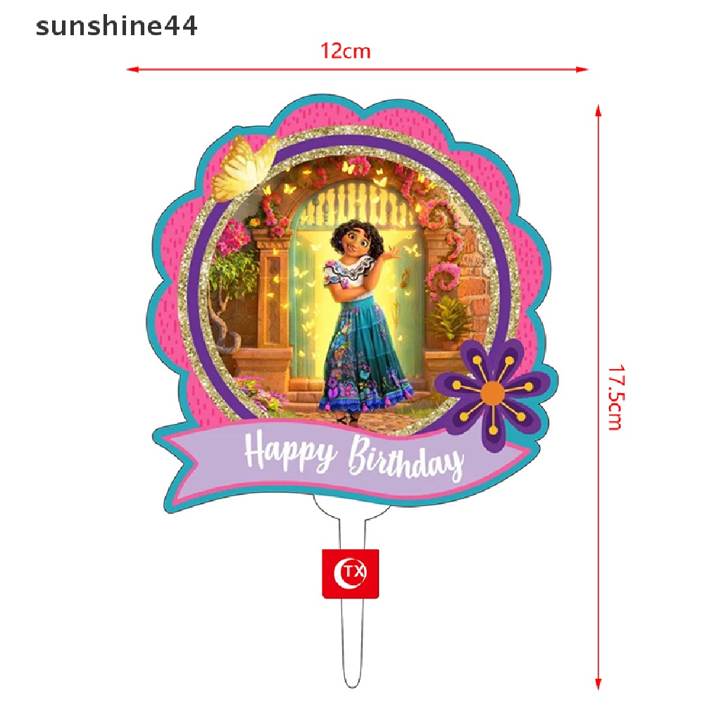 Sunshine 1PC Topper Kue Ulang Tahun DIY Bahan Akrilik Untuk Dekorasi Rumah