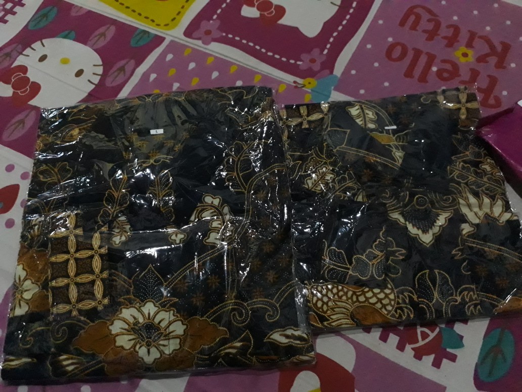 Maura Couple - Sania Ruffle Batik Couple Ori Ndoro Jowi Dnt Batik Couple Ayah & Anak