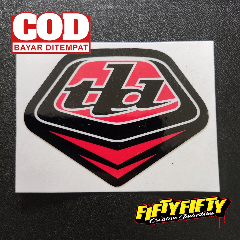 Stiker Print Cut TLD Stiker Printing Laminasi Glossy Stiker Motor Mobil Helm Sudah Membentuk Pola Desain