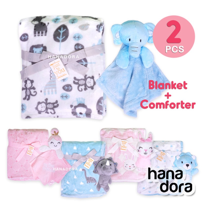 CUCI GUDANG - Just To You Set 2pc Baby Blanket + Comforter - Selimut Bayi