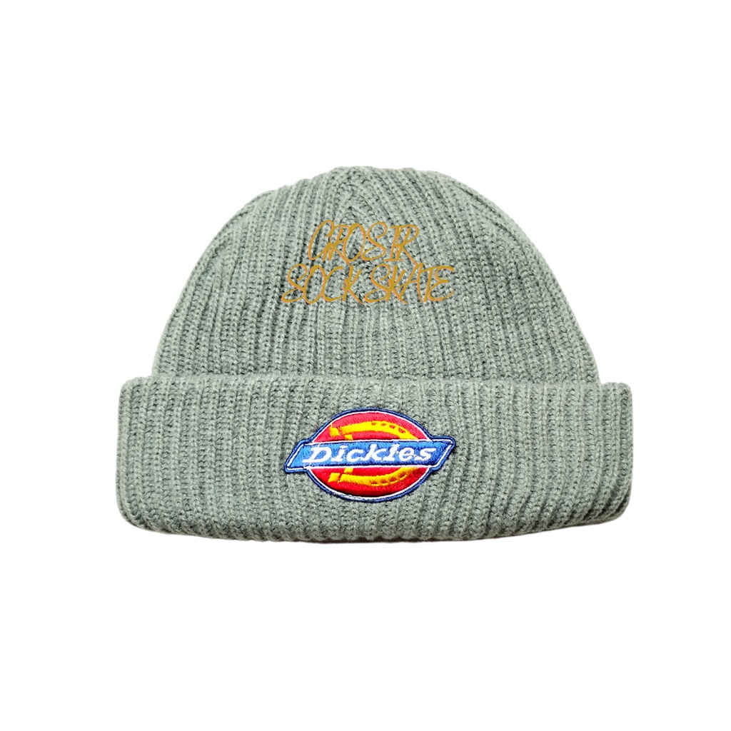 SHORT BEANIE HAT PREMIUM DISTRO DICKIES GREY