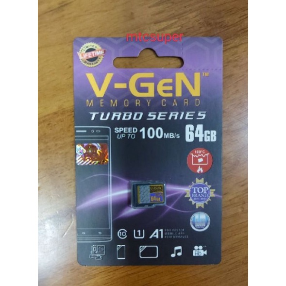 VGEN MEMORY CARD TURBO SERIES 8Gb -128Gb  CLASS 10