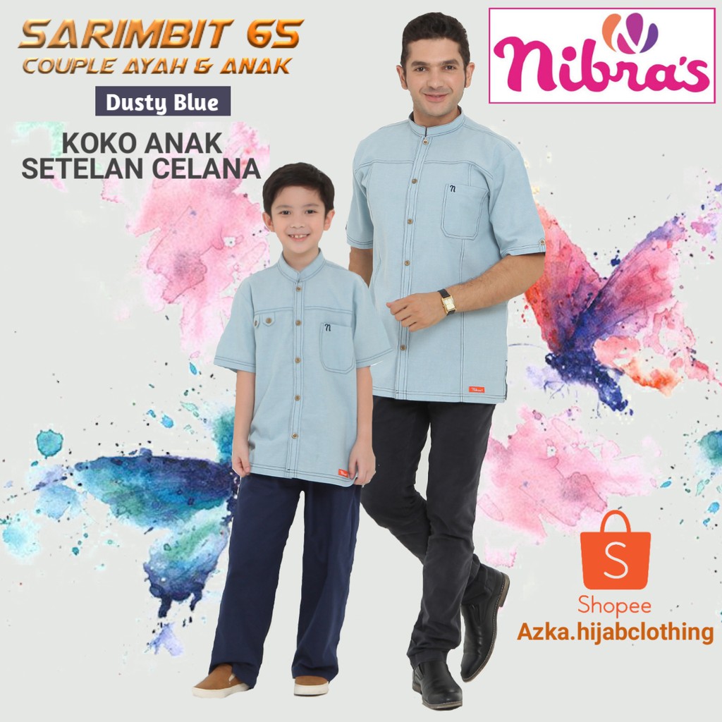 KOKO NIBRAS 65 / KOKO COUPLE AYAH ANAK / BAJU KOKO COUPLE / BAJU COUPLE AYAH ANAK / KOKO AYAH ANAK