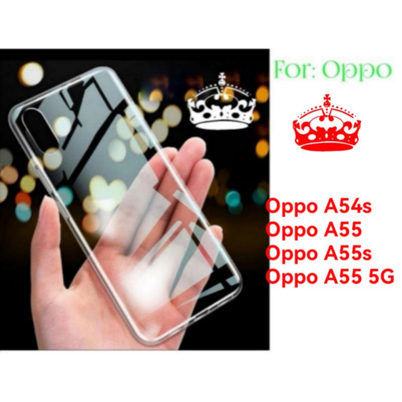 Oppo A54s A55 A55s s 5G Clear Case TPU Casing Bening Cover Transparan Silicon Ultrathin Silikon Jelly Softcase Pelindung belakang handphone TPU