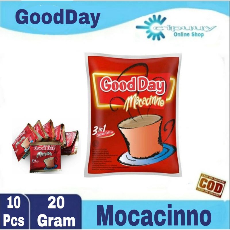 

Good day Mocacinno 20g 1 Renteng 10 Sachet