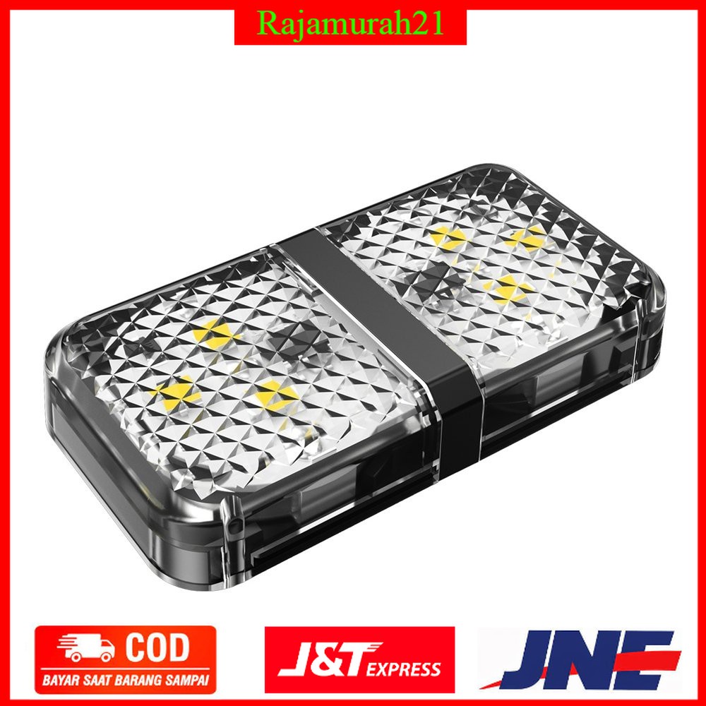 PROMO Baseus Lampu LED Pintu Mobil Door Open Warning Light 2 PCS - Black