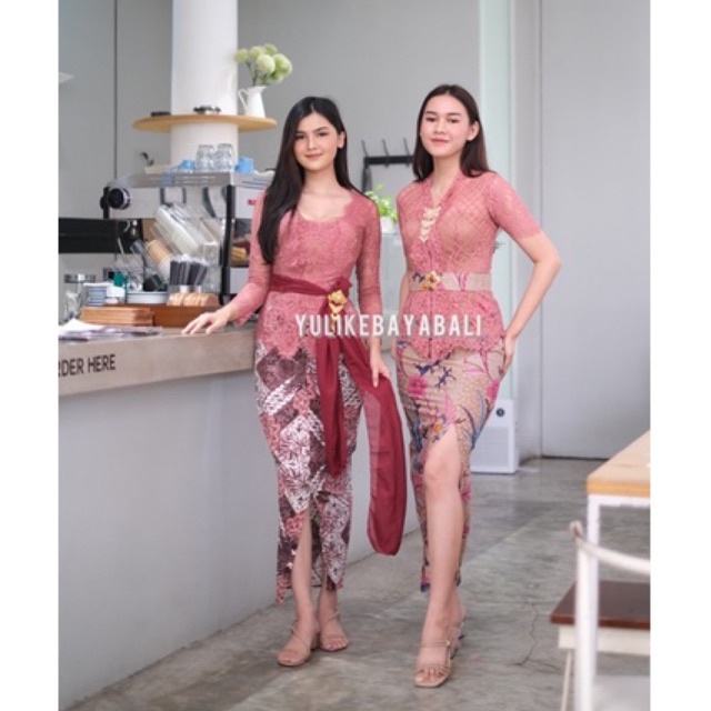 Set kebaya Bali Semi Italy Dusty Pink | Kebaya Kondangan wisuda