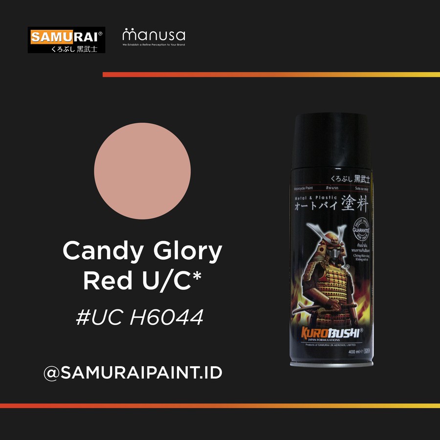 (UnderCoat) UCH6044 Candy Glory Red - SAMURAI PAINT Cat semprot