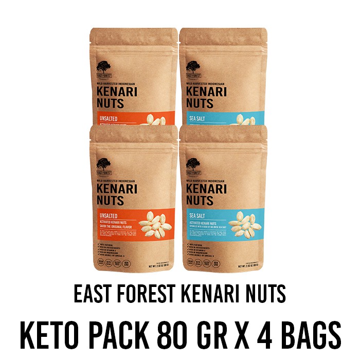 

East Forest Kenari Nuts Keto Pack 80 Gr – 4 Bags