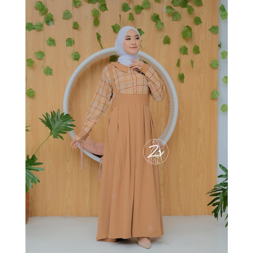 DRESS KAYLA ORI ZR ITYCREPE MIX CRINGKEL AIRFLOW GAMIS REMAJA KEKINIAN OVERALL LOOKS