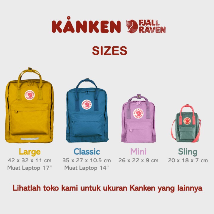 kanken classic size inches