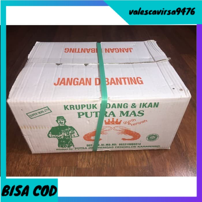 

⭐BISA COD⭐ kerupuk udang putra mas mede/kancing 1dus isi 5kg - kancing