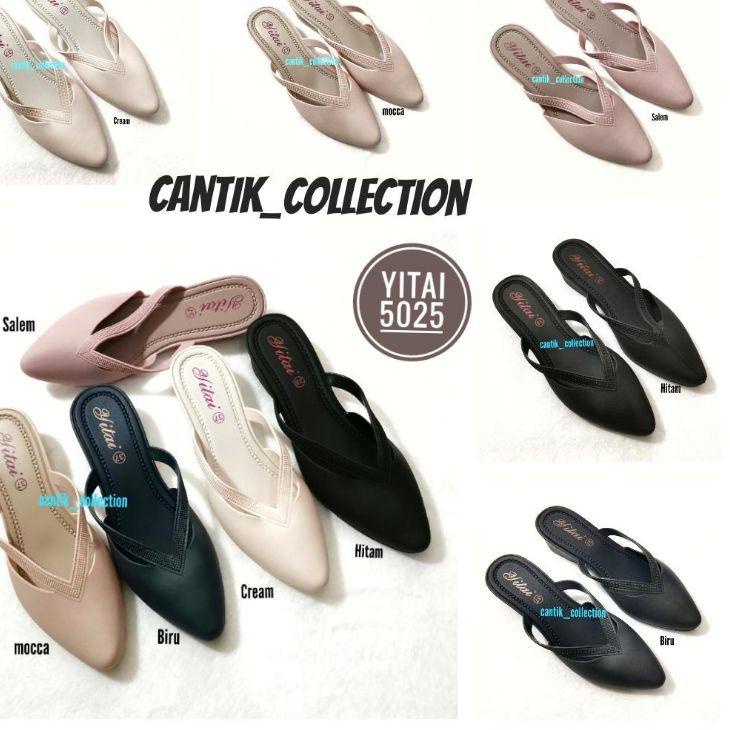 ♘ Sandal Selop Wanita Yitai Tali 5025 - Sandal Jelly Wanita Yitai 5025-Sandal Wedges Wanita Yitai 50