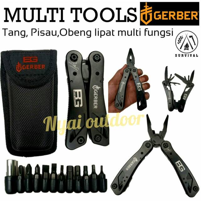 multi tools gerber tang pisau obeng lipat multi fungsi survival