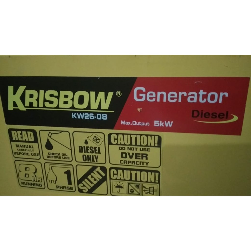 Genset Generator Krisbow KW 26-08 Diesel Solar Silent 5000 W 5 kVA