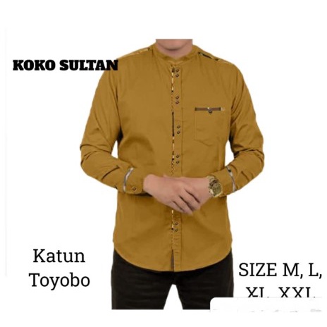 Koko SULTAN TERMURAH TERLARIS Baju Koko Pria Lengan Panjang Terbaru Lebaran 2022 SULTAN TOJIRO JUMBO