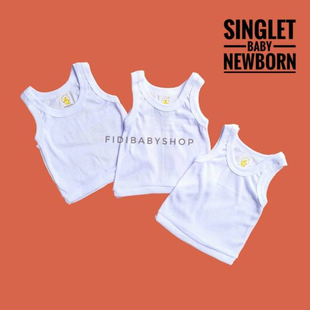 Singlet Bayi Baru Lahir Putih Tebal Baju Kutung Baby Laki Perempuan Lembut Murah Pakaian Newborn