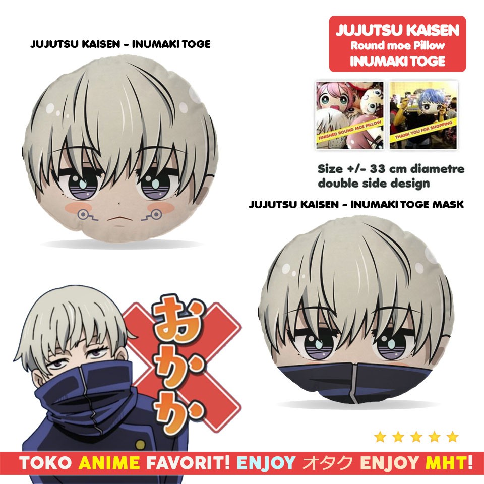 Bantal Bulat Anime Jujutsu Kaisen : Inumaki Toge