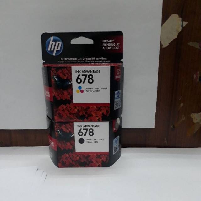 Tinta HP 678 Black dan HP 678 Color Original 1 set