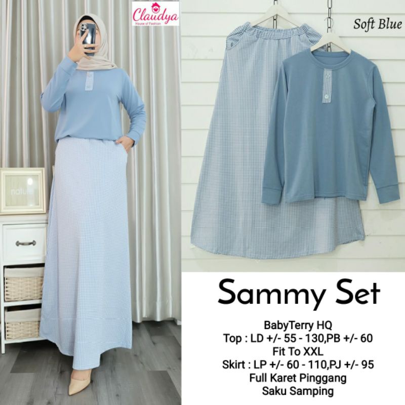 sammy set setelan wanita fashion muslim baju setelan