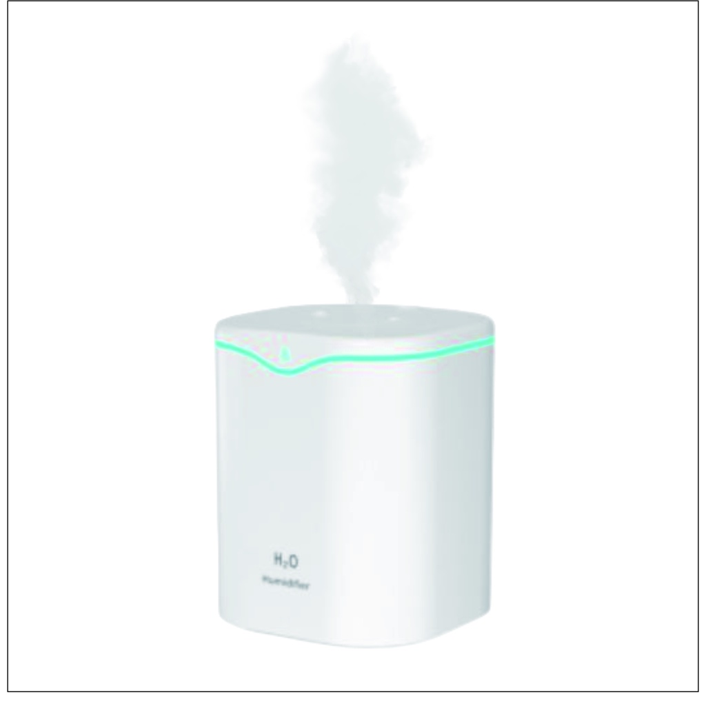 Moi 2000ML H2O Humidifier Diffuser Aromaterapi Air Purifier-Single-Putih